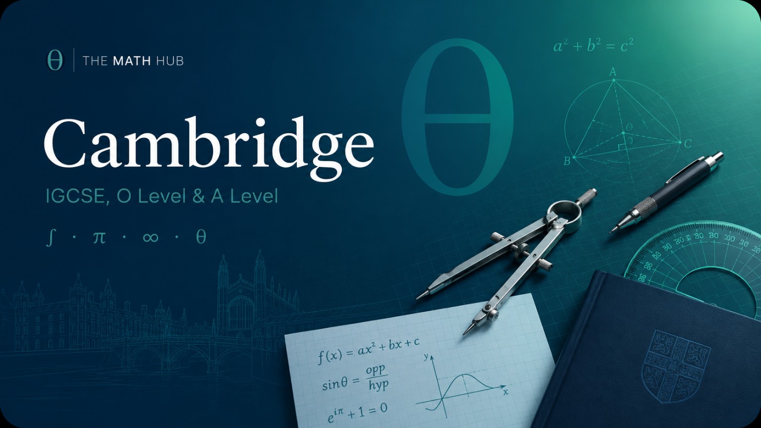 Cambridge Mathematics IGCSE, O Level and A Level artwork