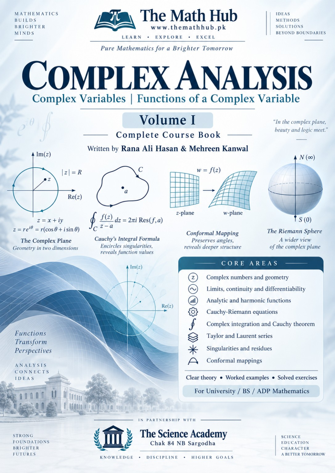 Complex Analysis Volume I complete course book with theorems proofs and solved problems by Rana Ali Hasan and Mehreen Kanwal — The Math Hub