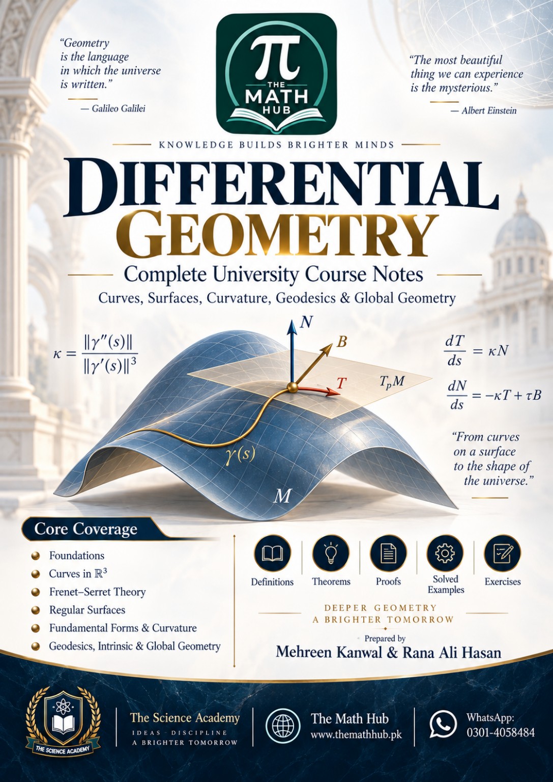 Differential Geometry — Complete Solved Notes poster