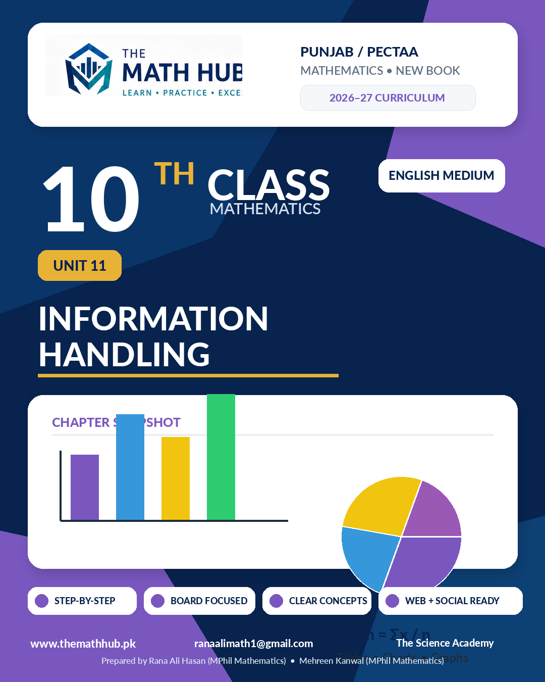 10th Class Math Unit 11 Information Handling solved notes Punjab PECTAA English Medium