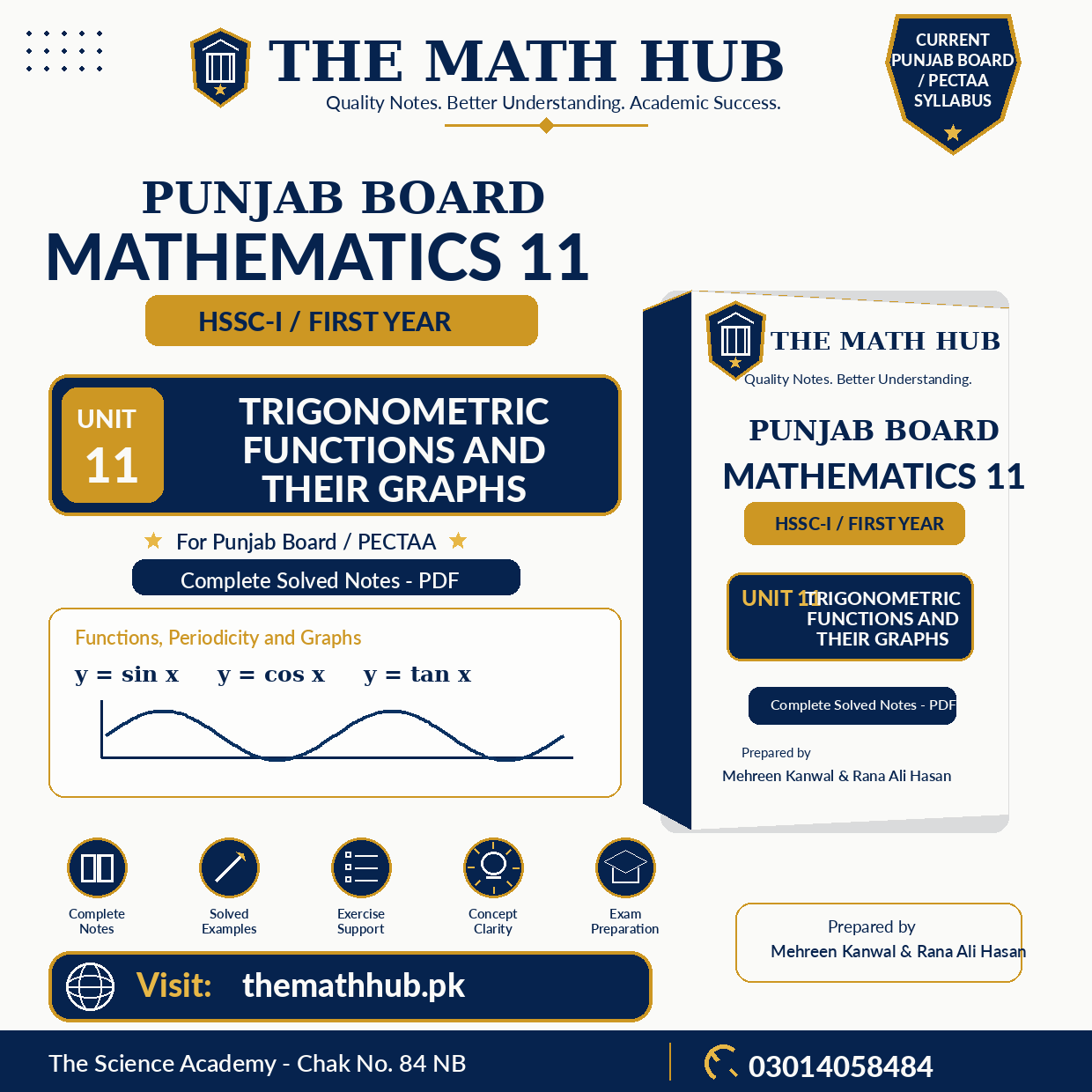 Punjab 1st Year Unit 11 — Trigonometric Functions and Their Graphs Mathematics poster